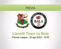 Pronóstico Llanelli Town Bala (30 agosto 2025)