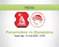 Pronóstico Panserraikos Olympiakos (01 marzo 2026)