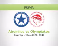 Pronóstico Atromitos Olympiakos (10 enero 2026)