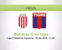 Pronóstico Barracas C Tigre (25 febrero 2026)