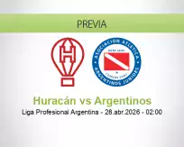 Pronóstico Huracán Argentinos (27 abril 2026)