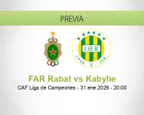 Pronóstico FAR Rabat Kabylie (31 enero 2026)