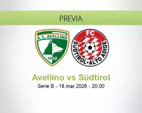 Pronóstico Avellino Südtirol (18 marzo 2026)