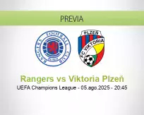 Pronóstico Rangers Viktoria Plzeň (05 agosto 2025)