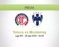 Pronóstico Toluca Monterrey (24 septiembre 2025)