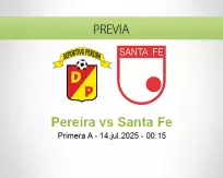 Pronóstico Pereira Santa Fe (13 julio 2025)