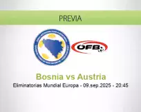 Pronóstico Bosnia Austria (09 septiembre 2025)