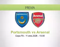 Pronóstico Portsmouth Arsenal (11 enero 2026)