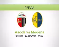 Pronóstico Ascoli Modena (20 abril 2024)