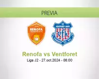 Pronóstico Renofa Ventforet (27 octubre 2024)