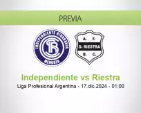 Pronóstico Independiente Riestra (16 diciembre 2024)