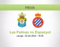 Pronóstico Las Palmas Espanyol (22 diciembre 2024)