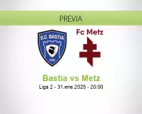 Pronóstico Bastia Metz (31 enero 2025)