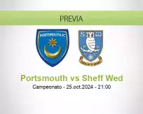 Pronóstico Portsmouth Sheff Wed (25 octubre 2024)