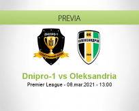 Pronóstico Dnipro-1 Oleksandria (08 marzo 2021)