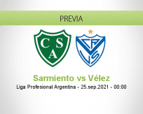 Pronóstico Sarmiento Vélez (24 septiembre 2021)