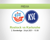 Pronóstico Rostock Karlsruhe (24 julio 2021)