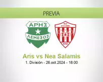 Pronóstico Aris Nea Salamis (26 octubre 2024)