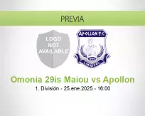 Pronóstico Omonia 29is Maiou Apollon (25 enero 2025)