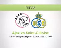 Pronóstico Ajax Saint-Gilloise (20 febrero 2025)