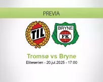 Pronóstico Tromsø Bryne (20 julio 2025)