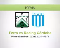 Pronóstico Ferro Racing Córdoba (01 septiembre 2025)