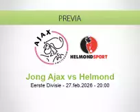 Pronóstico Jong Ajax Helmond (27 febrero 2026)