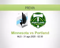 Pronóstico Minnesota Portland (30 agosto 2025)