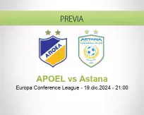 Pronóstico APOEL Astana (19 diciembre 2024)