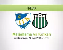 Pronóstico Mariehamn Kotkan (16 agosto 2025)