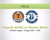 Pronóstico Torpedo BelAZ Dinamo Brest (30 agosto 2025)