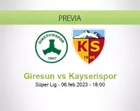 Pronóstico Giresun Kayserispor (06 febrero 2023)