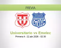 Universitario vs Emelec
