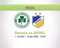 Pronóstico Omonia APOEL (18 abril 2026)