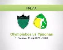Pronóstico Olympiakos Ypsonas (19 septiembre 2025)