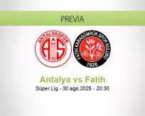 Pronóstico Antalya Fatih (30 agosto 2025)
