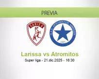 Pronóstico Larissa Atromitos (21 diciembre 2025)