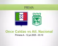 Once Caldas vs Atl. Nacional
