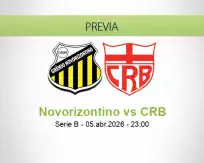 Pronóstico Novorizontino CRB (05 abril 2026)