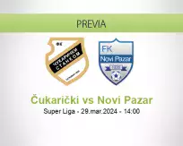 Pronóstico Čukarički Novi Pazar (29 marzo 2024)