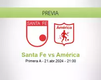Pronóstico Santa Fe América (21 abril 2024)
