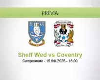 Pronóstico Sheff Wed Coventry (15 febrero 2025)