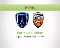 Pronóstico Paris Lorient (08 marzo 2025)