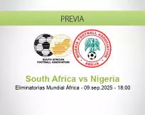 Pronóstico South Africa Nigeria (09 setiembre 2025)