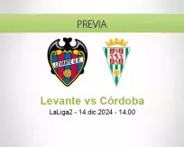 Pronóstico Levante Córdoba (14 diciembre 2024)