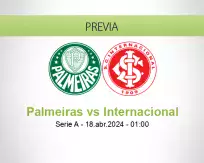Pronóstico Palmeiras Internacional (17 abril 2024)