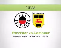 Pronóstico Excelsior Cambuur (26 octubre 2024)