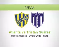 Pronóstico Atlanta Tristán Suárez (20 septiembre 2025)