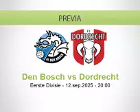 Pronóstico Den Bosch Dordrecht (12 septiembre 2025)