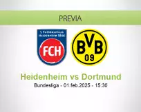 Pronóstico Heidenheim Dortmund (01 febrero 2025)